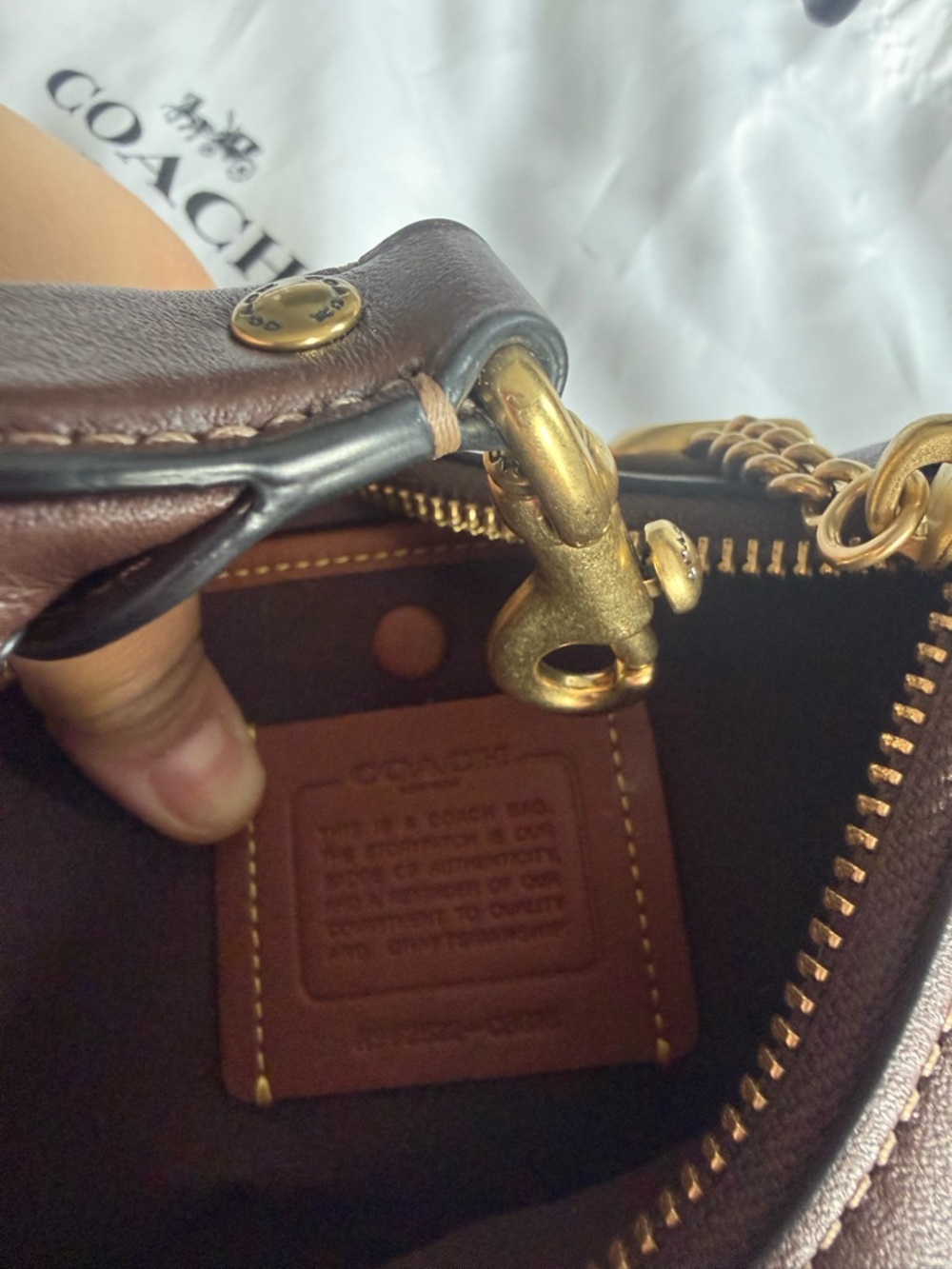 COACH Women's Glovetanned Leather Jonie Bag 22 - Picture 6 of 7